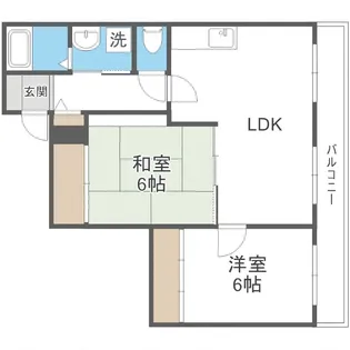 サンシャイン中島公園【4階】の間取り