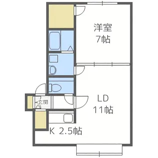シルキー菊水【101号室】の間取り