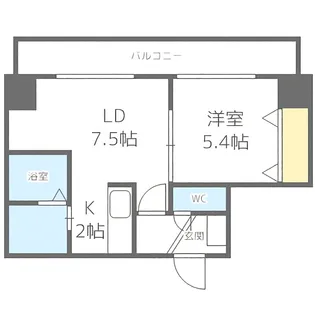 エステラ旭ヶ丘【4階】の間取り