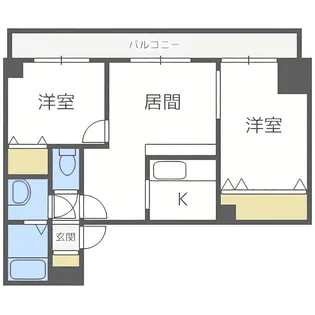 エステラ旭ヶ丘【6階】の間取り