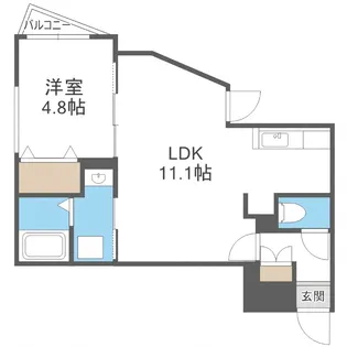 サリーレ新札幌B棟【2階】の間取り
