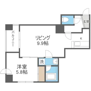 スカイパレス北1条【8階】の間取り