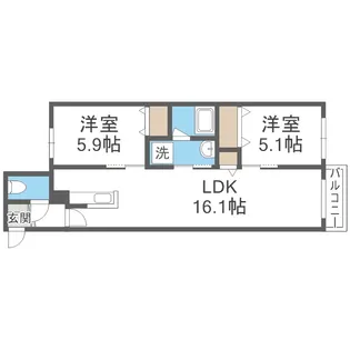 Doona札幌(ドゥーナ札幌)【3階】の間取り