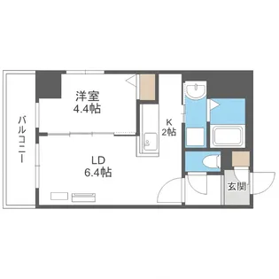 グランカーサ南6条【3階】の間取り