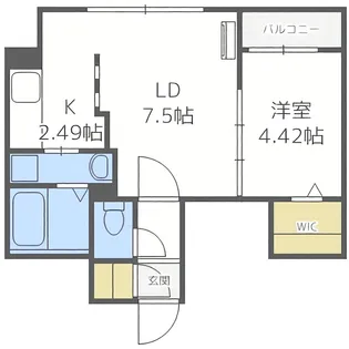 ミュゲS7【5階】の間取り