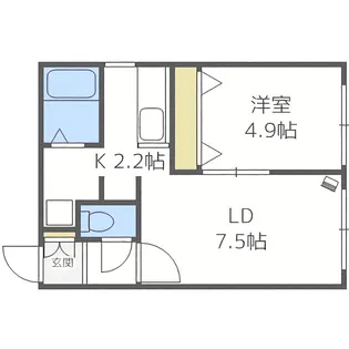 エテルノ白石【4階】の間取り