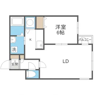 クラリス菊水【3階】の間取り