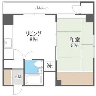リベルティ大通【4階】の間取り