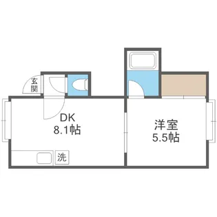 第26森宅建マンション【203号室】の間取り