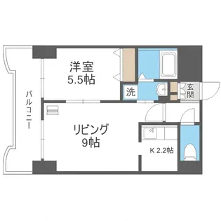 ティアラ資生館【6階】の間取り