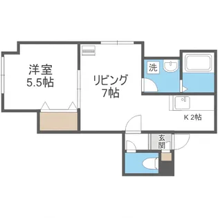 リベルティ医大前【2階】の間取り
