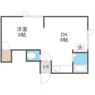 キラメック白石3号館【105号室】の間取り