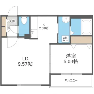 LILAC壱番館【206号室】の間取り