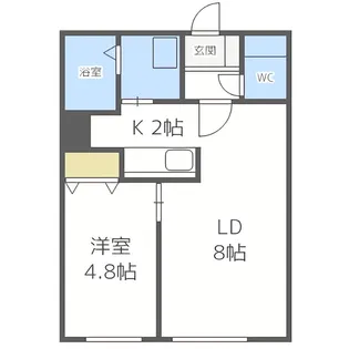 ハビテ南郷【401号室】の間取り