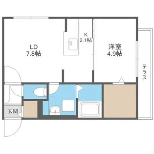 ブランシャール円山医大前【1階】の間取り