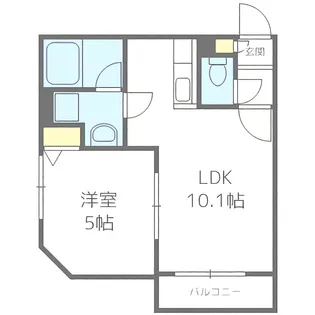 オルセー厚別中央VI【3階】の間取り