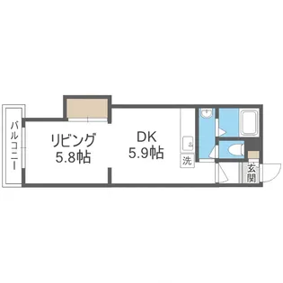 ブラン平和通【303号室】の間取り