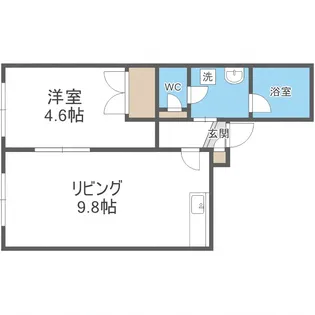 プラザイン南郷【202号室】の間取り