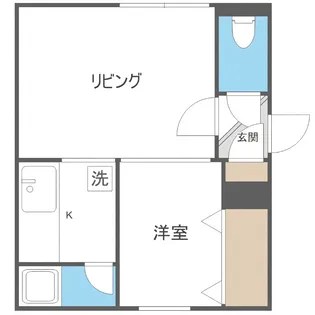 エルサーニ白石【0201号室】の間取り