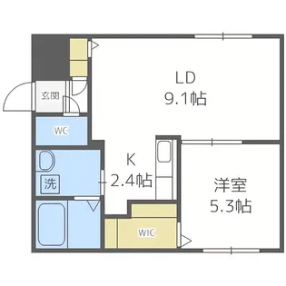 Elle Cube学園前(エルキューブ学園前)【3階】の間取り