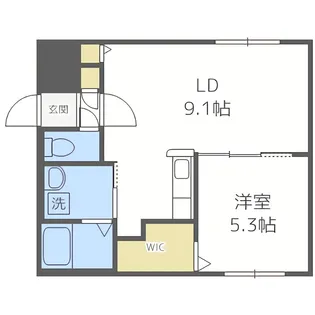 Elle Cube学園前(エルキューブ学園前)【4階】の間取り