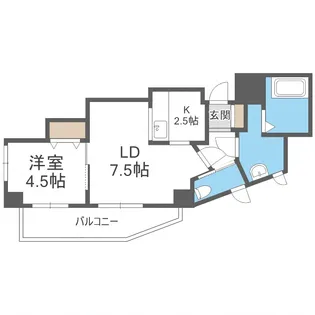 サンライン豊平【3階】の間取り