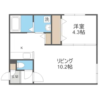 HERO YAMAHANA1【3階】の間取り