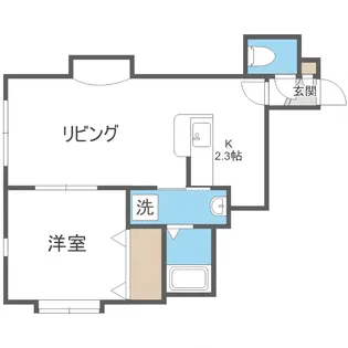 ウエストコースト大通【205号室】の間取り