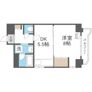 ドミ18ロイヤル【8階】の間取り