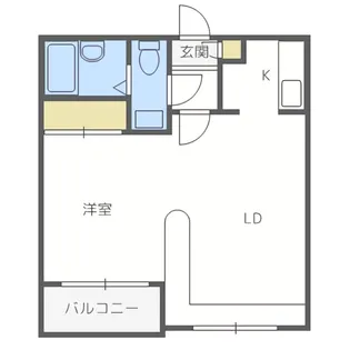 ハウスオブリザ平岸壱番館【1階】の間取り