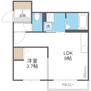 ザ・レジデンス南平岸【4階】の間取り