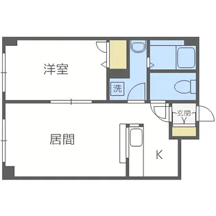 ラ・アムール白石【3階】の間取り