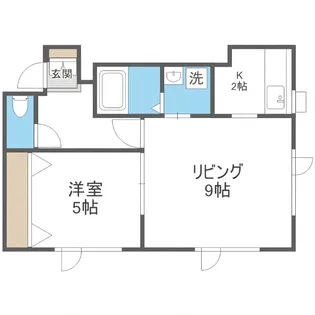 ラスティ月寒西B【202号室】の間取り