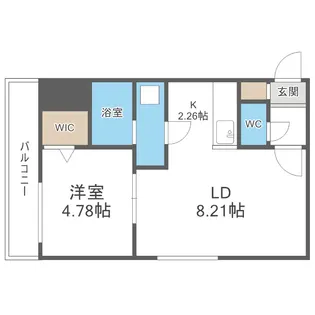 プリヴィエール旭町【4階】の間取り