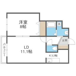 ANGELINA中島公園【1階】の間取り
