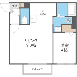 ライトベル美園【3階】の間取り