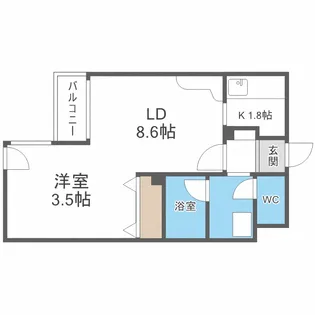 メゾンエクレーレ本郷通8丁目【5階】の間取り