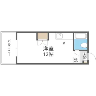 メトロサイドコーポ【8階】の間取り