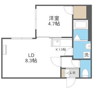 グラシアス大通【5階】の間取り