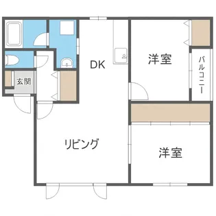 スカイハイツ北郷【2階】の間取り