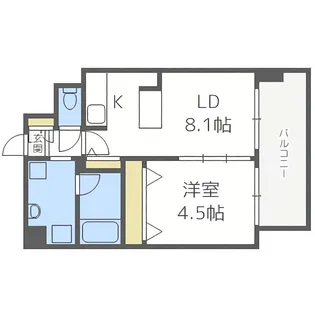 クレジデンス札幌・南4条【2階】の間取り