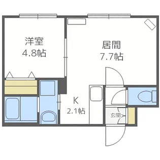 グランメール月寒EAST【1階】の間取り