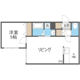 クラリス菊水Ⅱ【5階】の間取り
