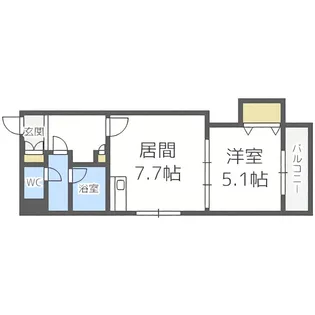 Vertical 18【7階】の間取り