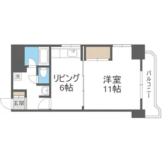 ドミ18ロイヤル【3階】の間取り