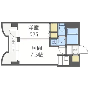 札幌ビオス館【13階】の間取り
