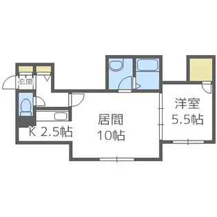 レストヒルズ菊水【3階】の間取り