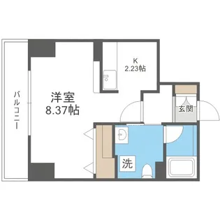 レジディア大通西【6階】の間取り