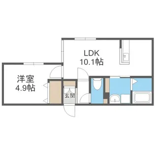 ステラ幌西【3階】の間取り