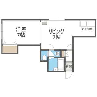 ティファニー北円山【104号室】の間取り